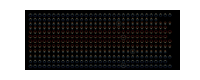 abstract calednar with each represented as a series of loops, each month is on its own row. winter months are in blues, summer months in reds and oranges